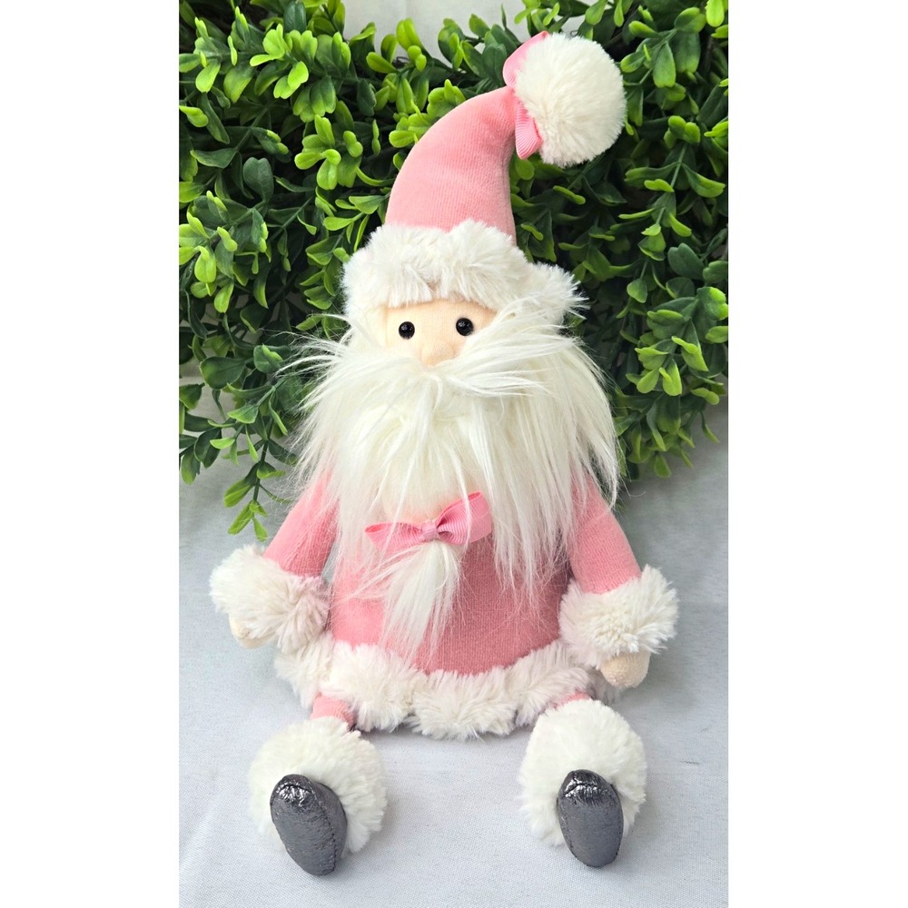 Rare Jellycat Splendid Santa Pink Suit Plush 13" Retired Holiday Christmas HTF